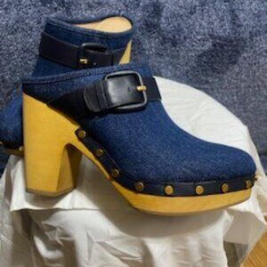 Veronica Beard denim Alek Clog size 8